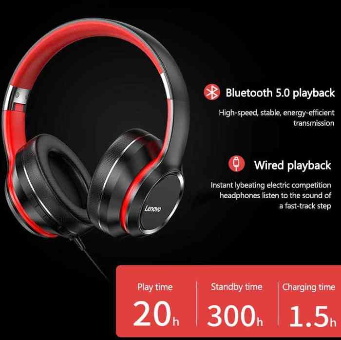Lenovo HD200 Bluetooth Wireless Headphones